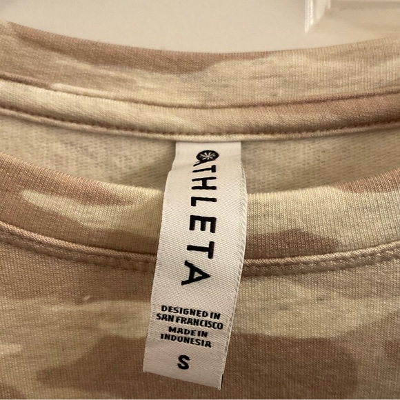 Athleta Studio to Street Oatmeal Camo Crewneck Sweatshirt - Small - Picture 4 of 7